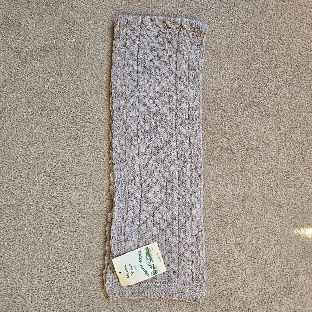 NWT Aran Crafts Merino Wool Donegal Honeycomb Scarf